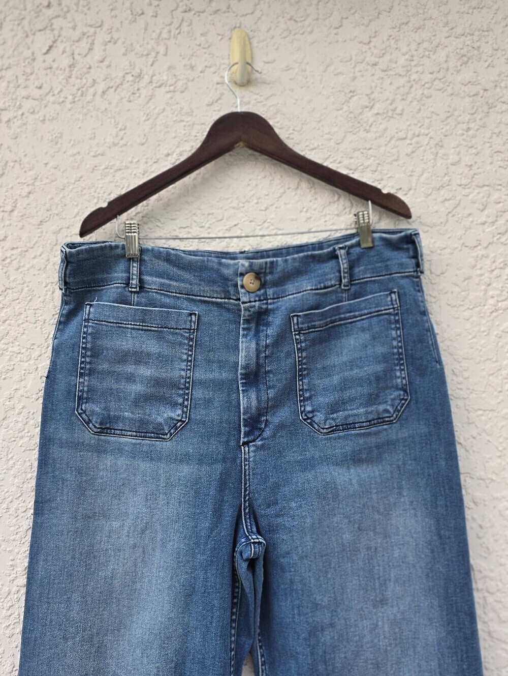 Anthropologie Maeve The Colette High-Rise Wide-Leg Cropped Jeans - Size 34 - Picture 7 of 13